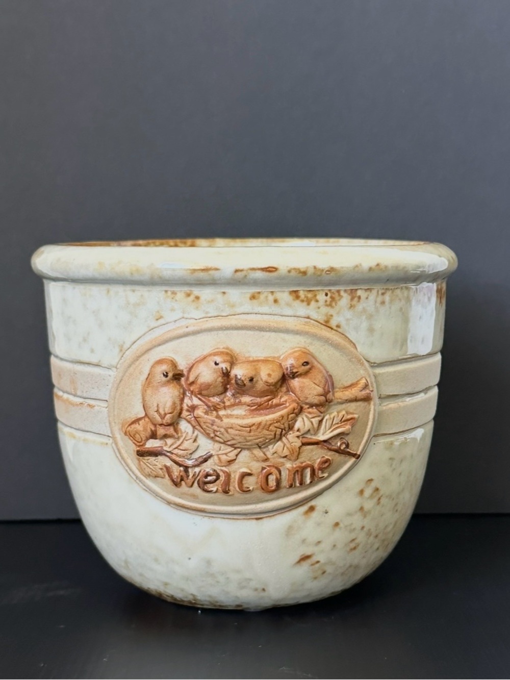 Vintage June Sears Heaven Hill California Art Pottery Bird Planter Signed